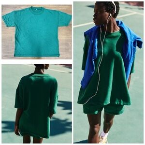 NWOT Free People Back Me Up Sweatshirt Top In Kelly Green Size Large